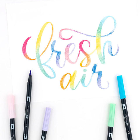 Pastel Dual Brush Pens, Set of 10