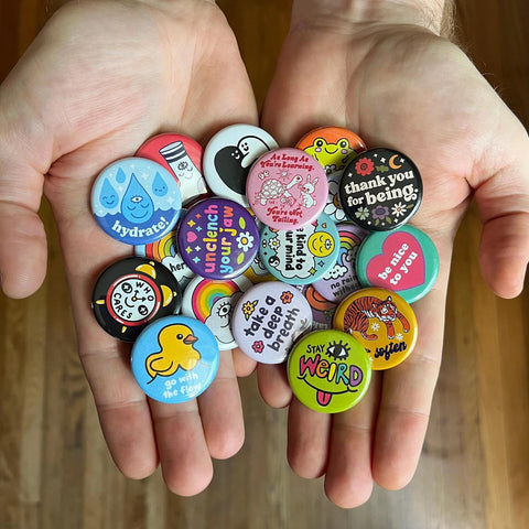 Wokeface 1.25" Pinback Buttons