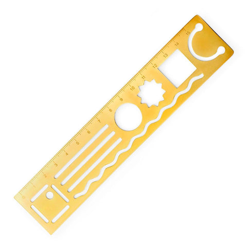 3 in 1 Metal Ruler