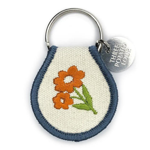 Orange Blossom Patch Keychain