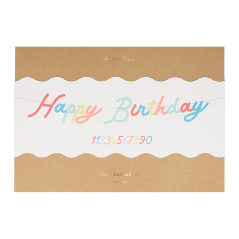 Rainbow Happy Birthday Garland