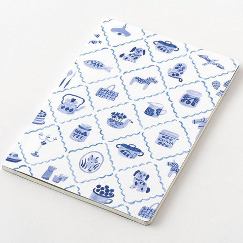 Yuru Log Notebook, Blue Nordic