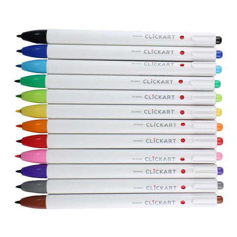 CLiCKART Retractable Marker Pens