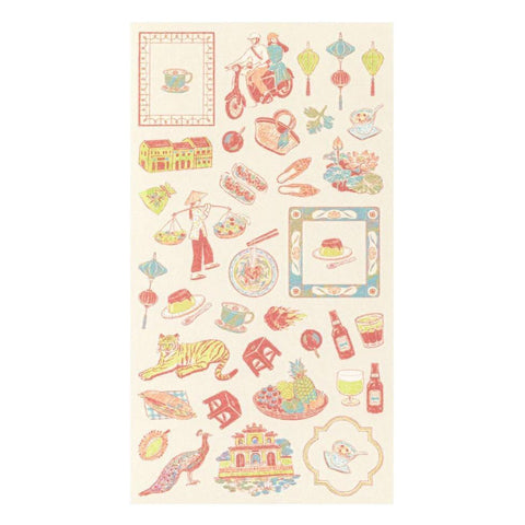 Vietnamese Motifs Sticker Sheet