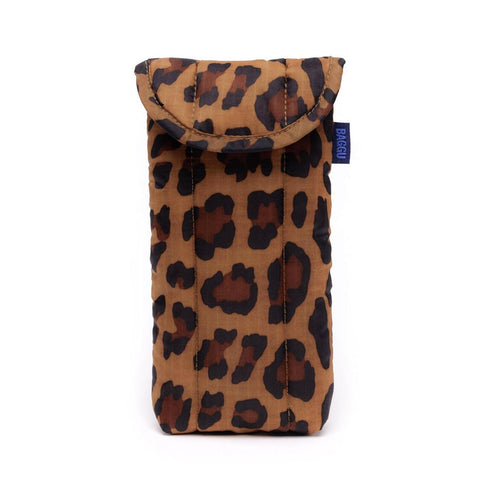 Puffy Glasses Sleeve: Leopard