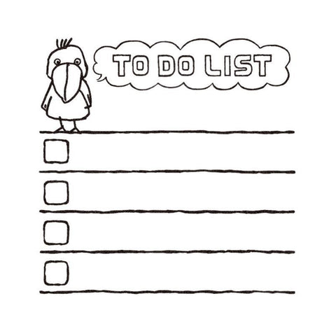 Shoebill To Do List Stamp