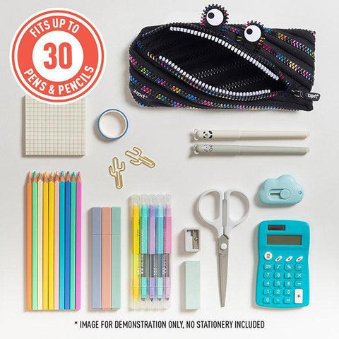 Black + Rainbow Monster Zipper Pouch