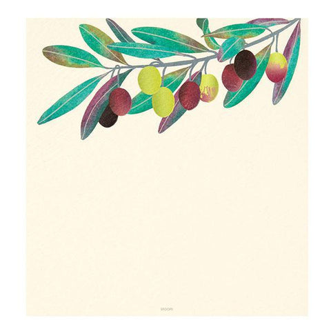 Olive Leaf Square Letter Pad