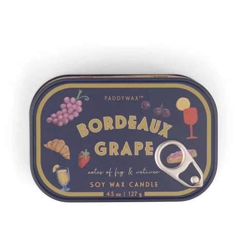 Bordeaux Grape Bistro Tin Candle