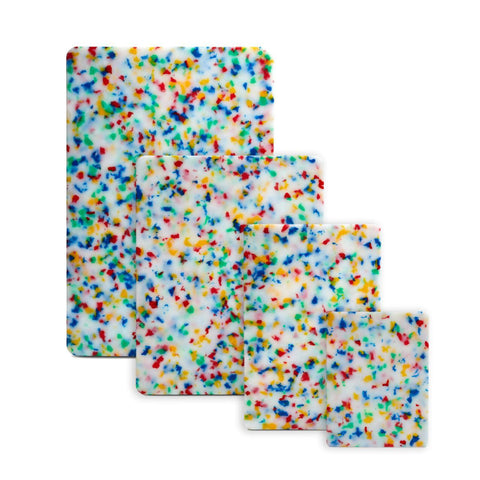 Upcycled Plastic Confetti Cutting Boards