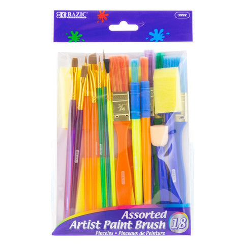 18 Piece Paint Brush Set