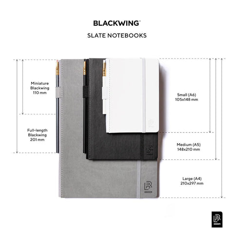 Large Blackwing Slate Blank Notebook, Black
