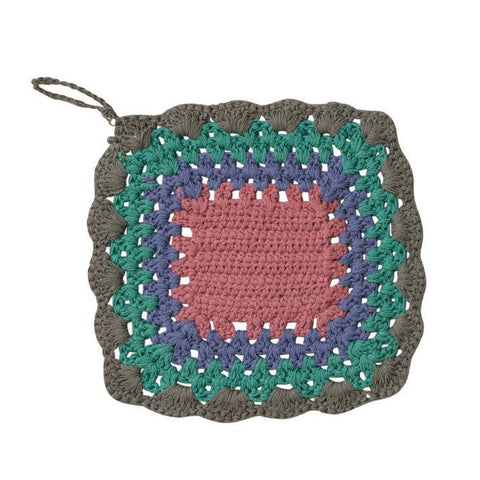 Cotton Crocheted Scalloped Pot Holders