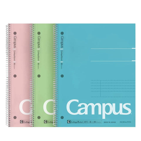Campus College-Ruled Spiral Notebooks, Original Colors