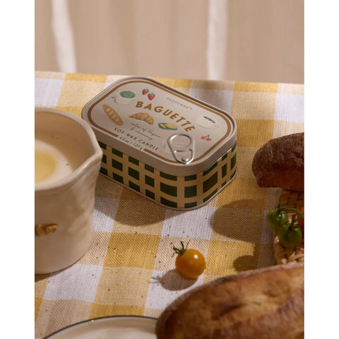 French Baguette Bistro Tin Candle