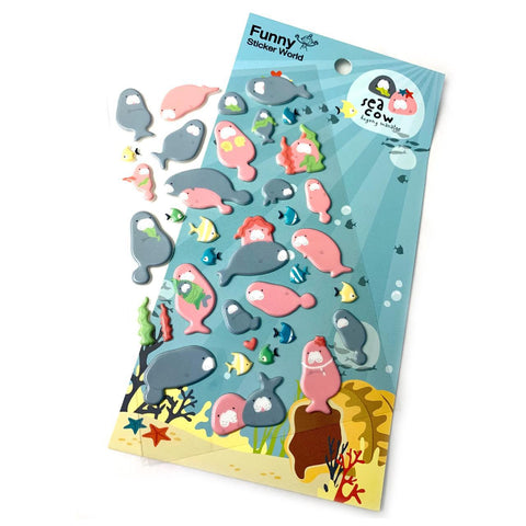 Manatee Puffy Stickers