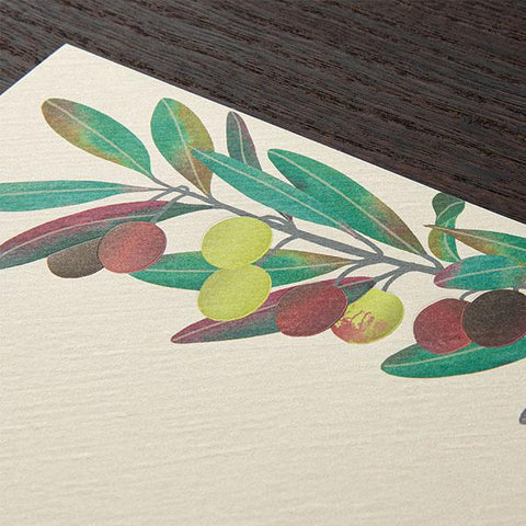 Olive Leaf Square Letter Pad