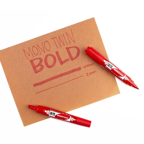 MONO Twin Bold Permanent Marker, Red