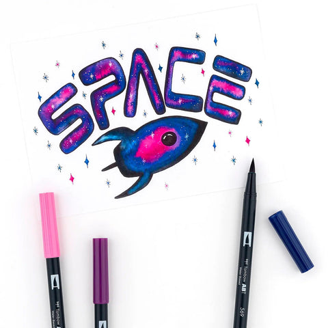 Galaxy Dual Brush Pens, Set of 10