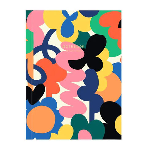 Abstract Flowers Layflat Notebook
