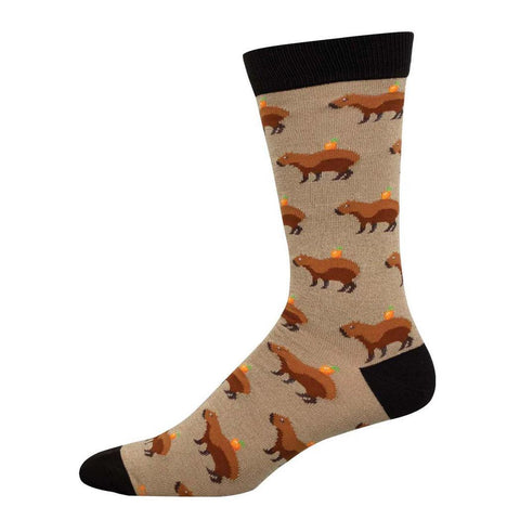 Capybara Orange Men's Socks