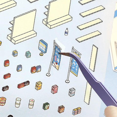 Convenience Store Isometric Sticker Scene