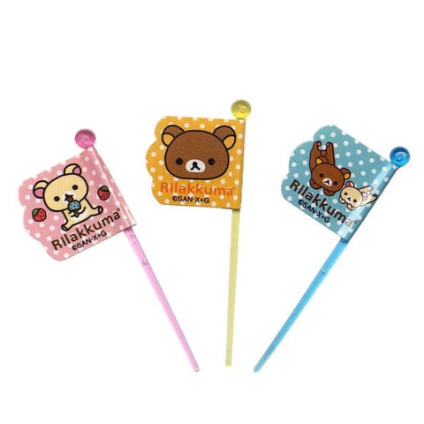 Rilakkuma Flag Food Picks