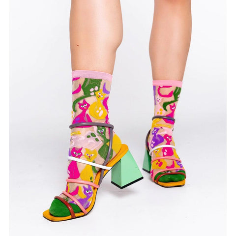 Dopamine Cats Sheer Socks