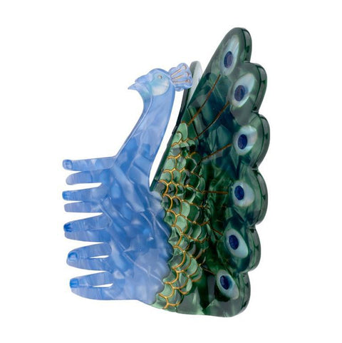 Peacock Hair Claw