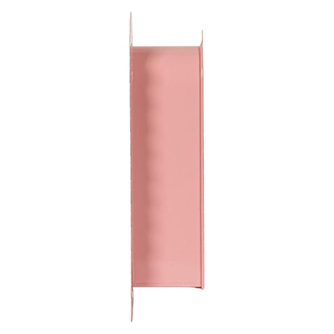 Pink Scalloped Edge Metal Wall Shelf