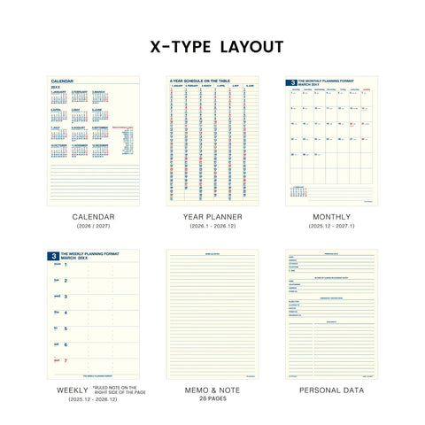2026 Minute Manager Weekly Planner, Yellow