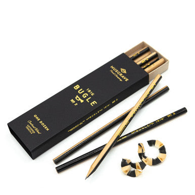 Black + White Bugle Pencil