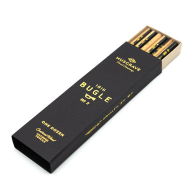Black + White Bugle Pencil