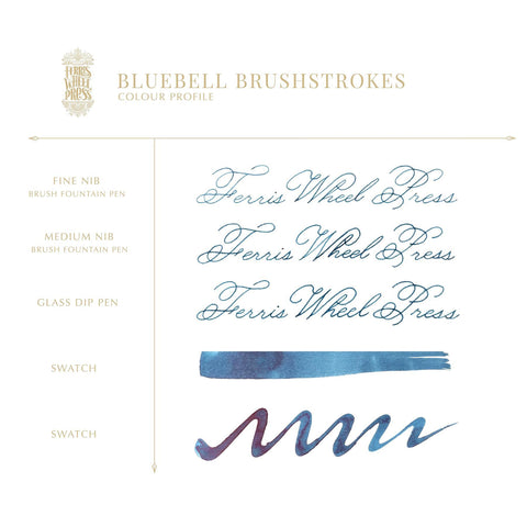 Bluebell Brushstrokes Fountain Pen Ink