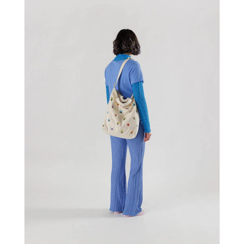 Zip Duck Bag: Embroidered Ditsy Floral