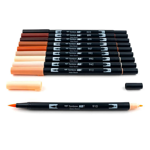 Portrait Dual Brush Pens, Set of 10