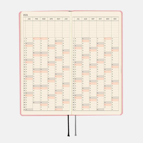 Strawberry Milk Hobonichi Techo Weeks 2026 Planner