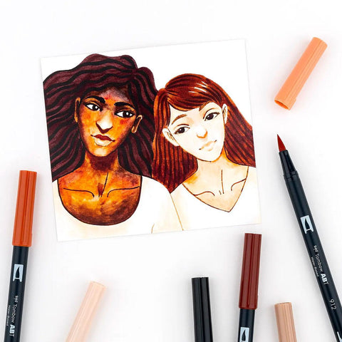 Portrait Dual Brush Pens, Set of 10