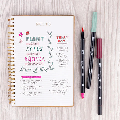 Very Berry Dual Brush Pens, Set of 6