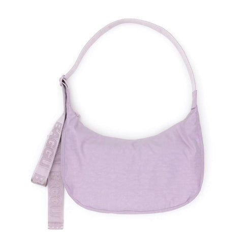Medium Nylon Crescent Bag: Dusty Pink