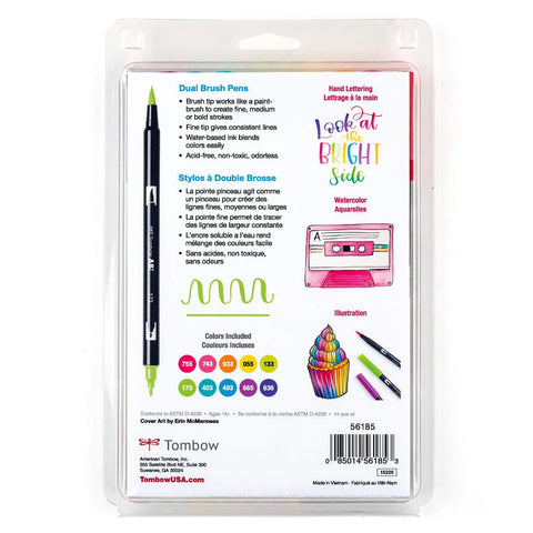 Bright Dual Brush Pens, Set of 10
