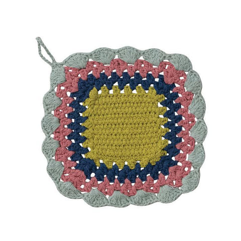 Cotton Crocheted Scalloped Pot Holders