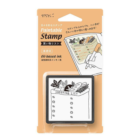 Paintable Pre-inked Stamp, Shopping List