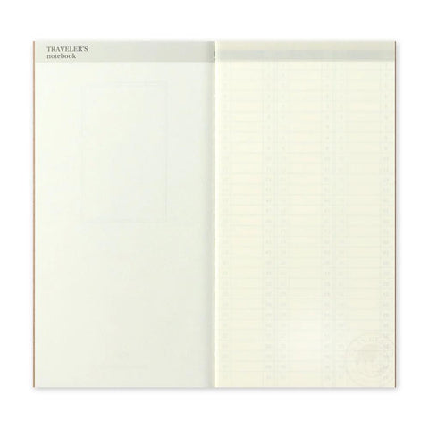 TRAVELER'S notebook, Regular Size, 018 - Free Diary (Weekly Vertical)