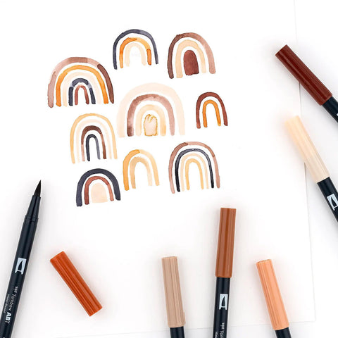 Portrait Dual Brush Pens, Set of 6