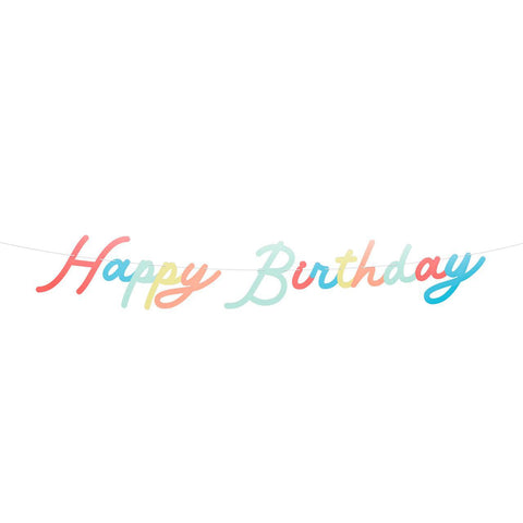 Rainbow Happy Birthday Garland
