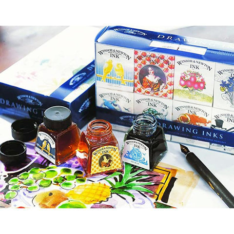Winsor + Newton Drawing Inks, Set of 8