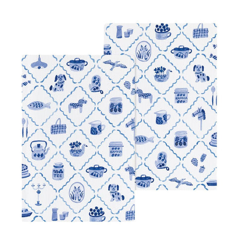 Yuru Log Notebook, Blue Nordic