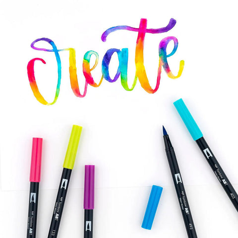 Bright Dual Brush Pens, Set of 10