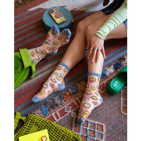 Evil Eye Sheer Socks
